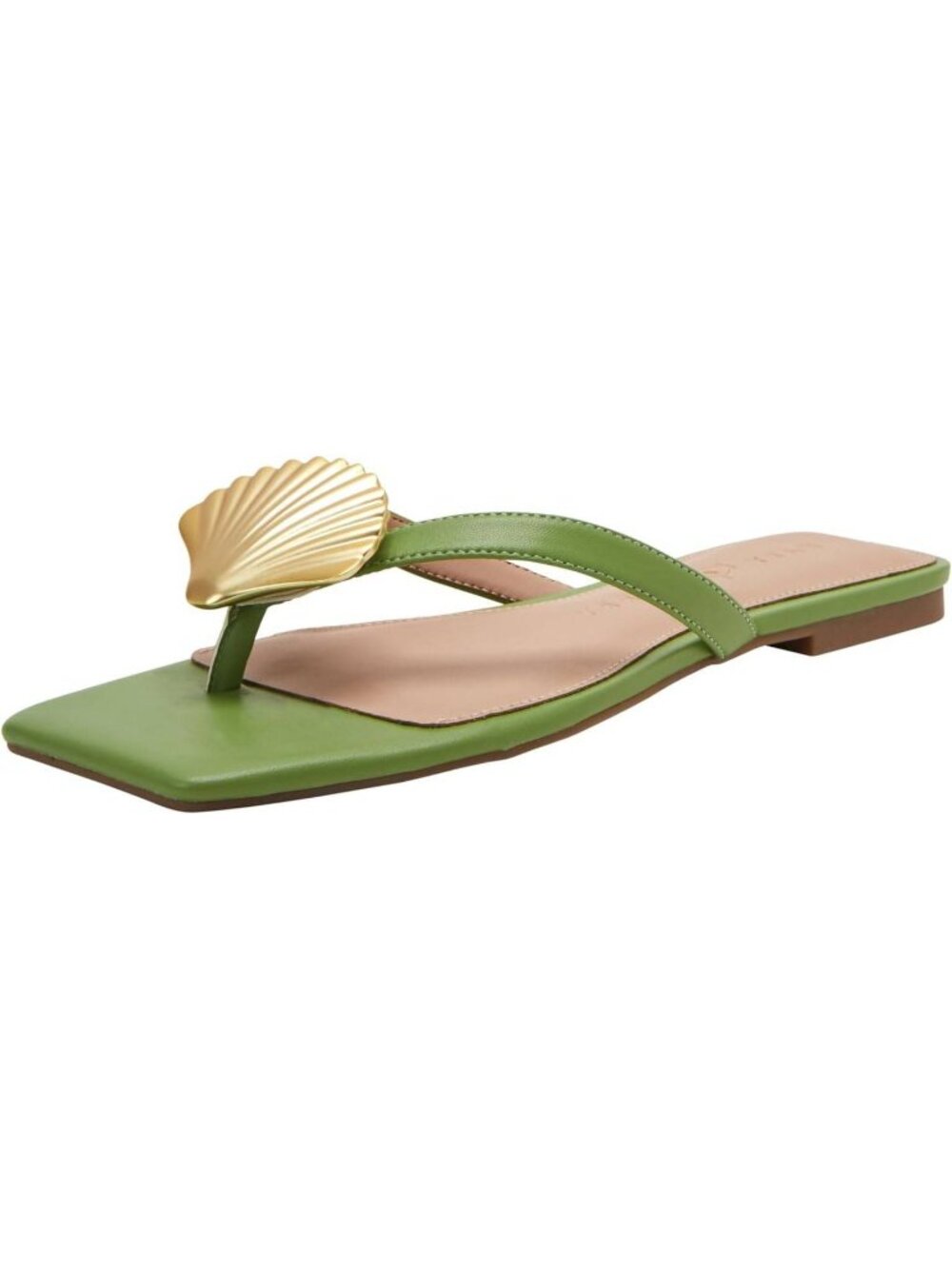 Katy Perry The Camie Shell Sandals Jade Green Size 9.5 Womens Flats KP2916-JD